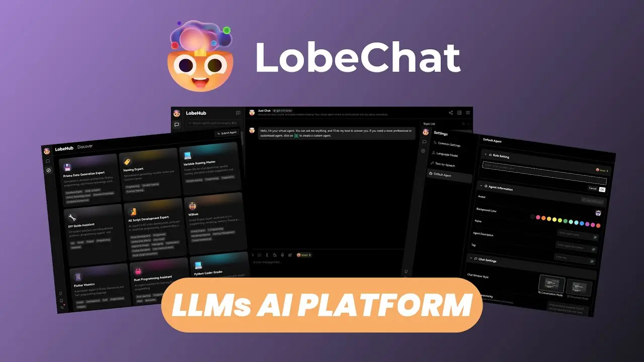 YouTube サムネイル:LobeChat: Free Open Source LLM Platform