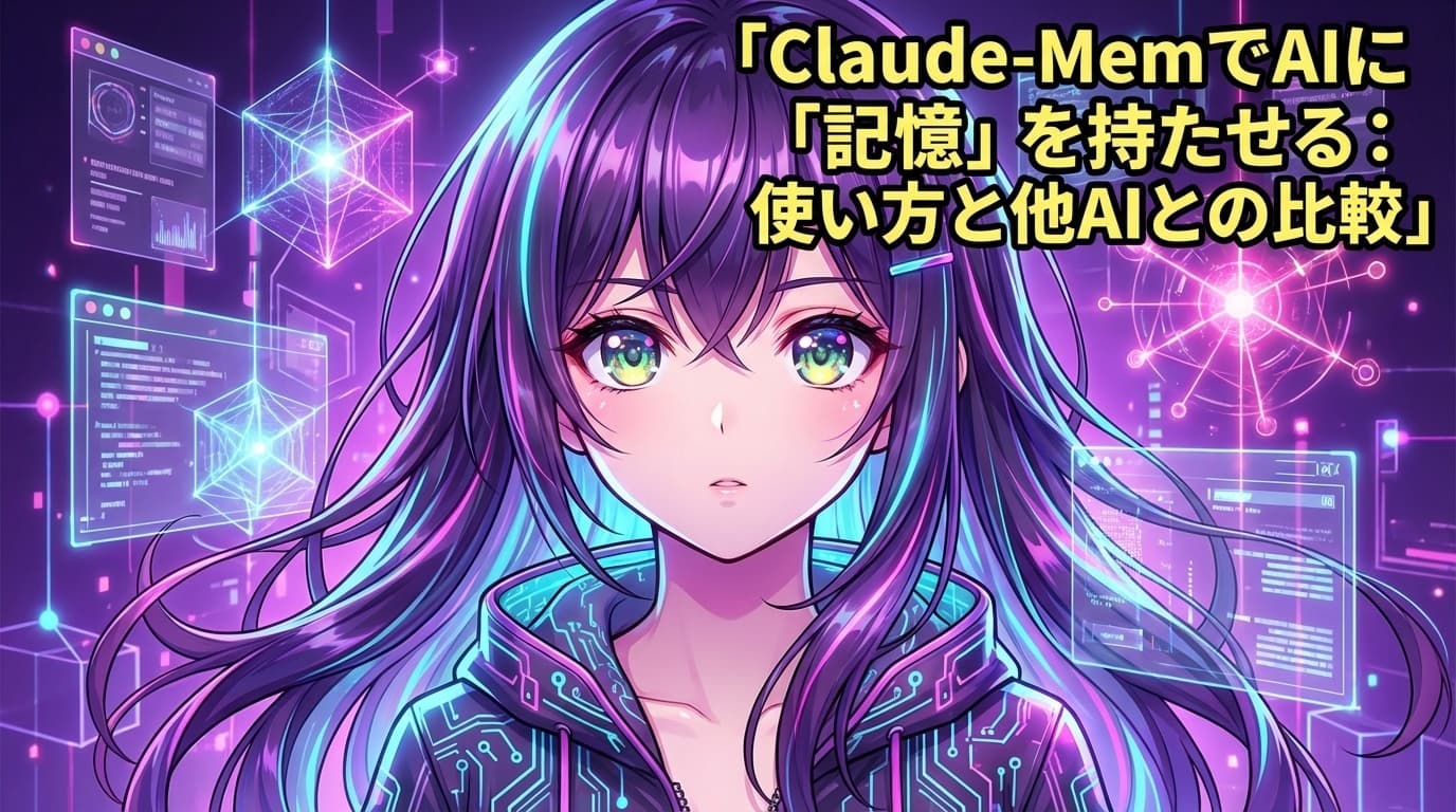 Claude-MemでAIに「記憶」を持たせる:使い方と他AIとの比較