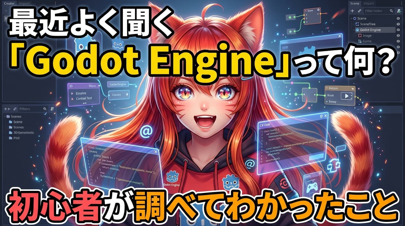 最近よく聞く「Godot Engine」って何?初心者が調べてわかったこと