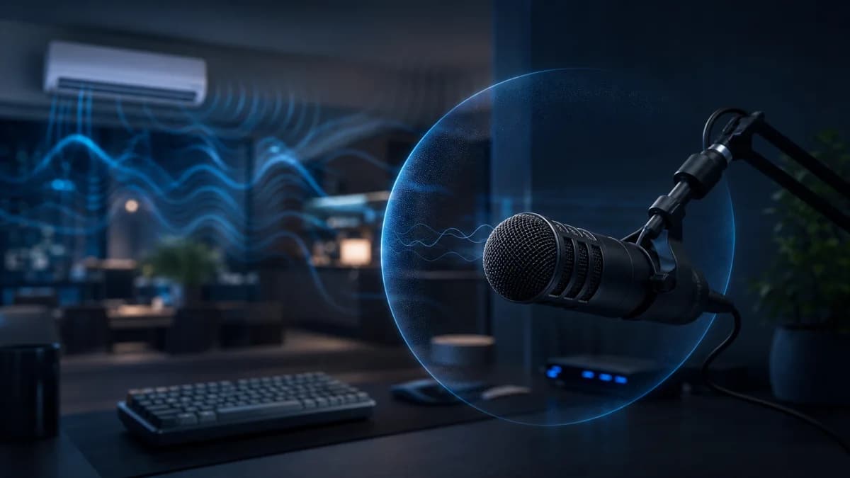 生活音の波を抑えて声を収音するダイナミックマイク