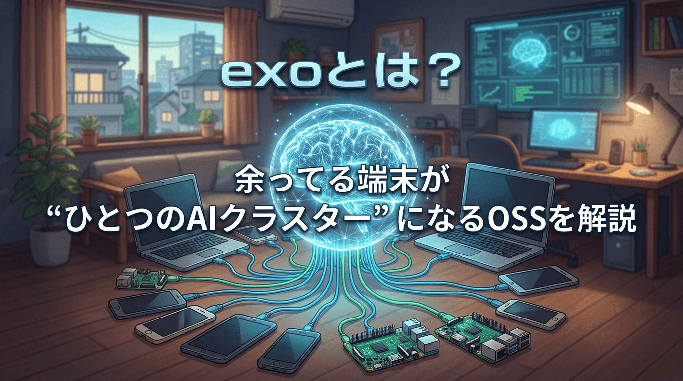 exoとは?余ってる端末が“ひとつのAIクラスター”になるOSSを解説