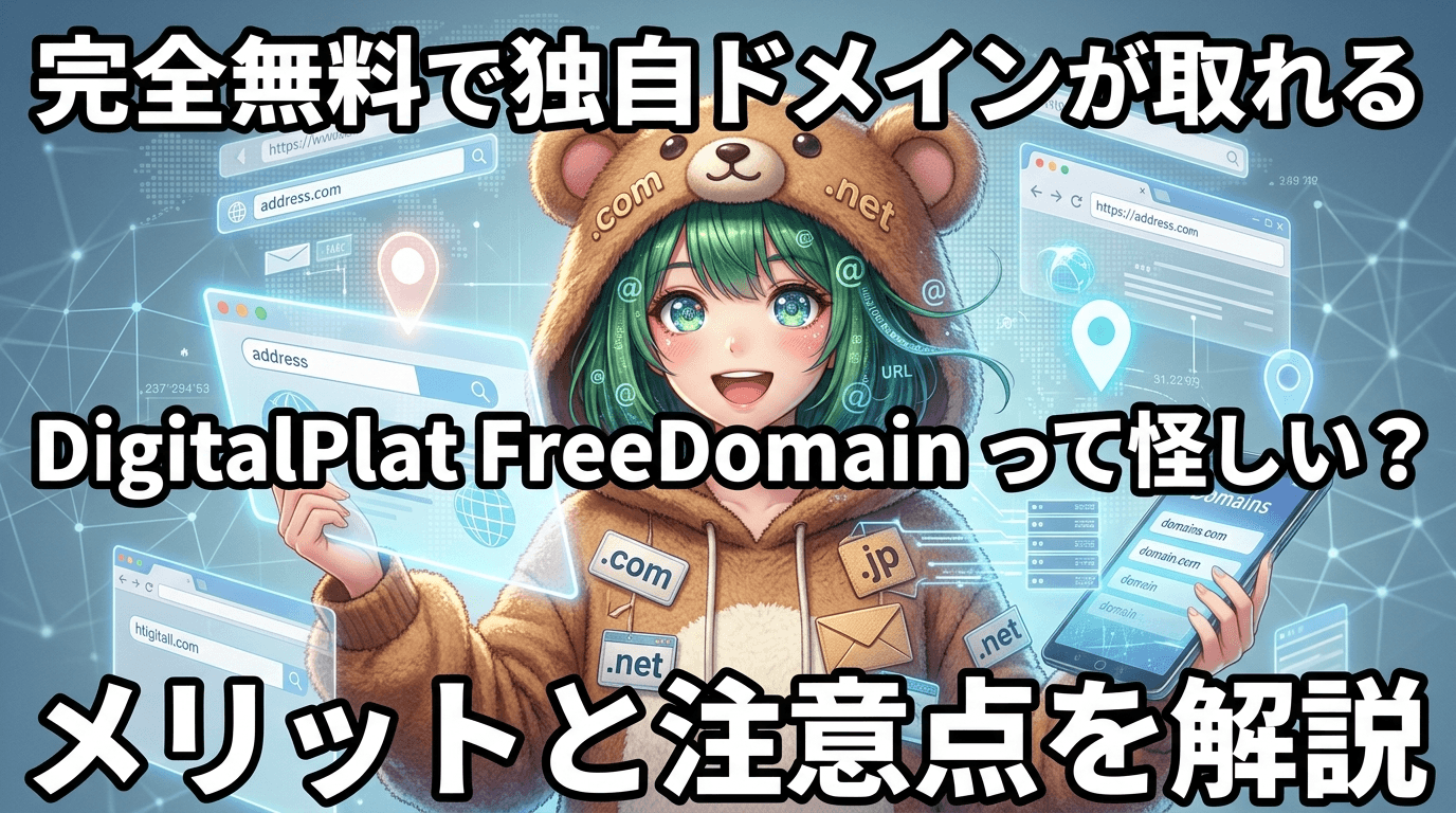 完全無料で独自ドメインが取れる「DigitalPlat FreeDomain」って怪しい?メリットと注意点を解説